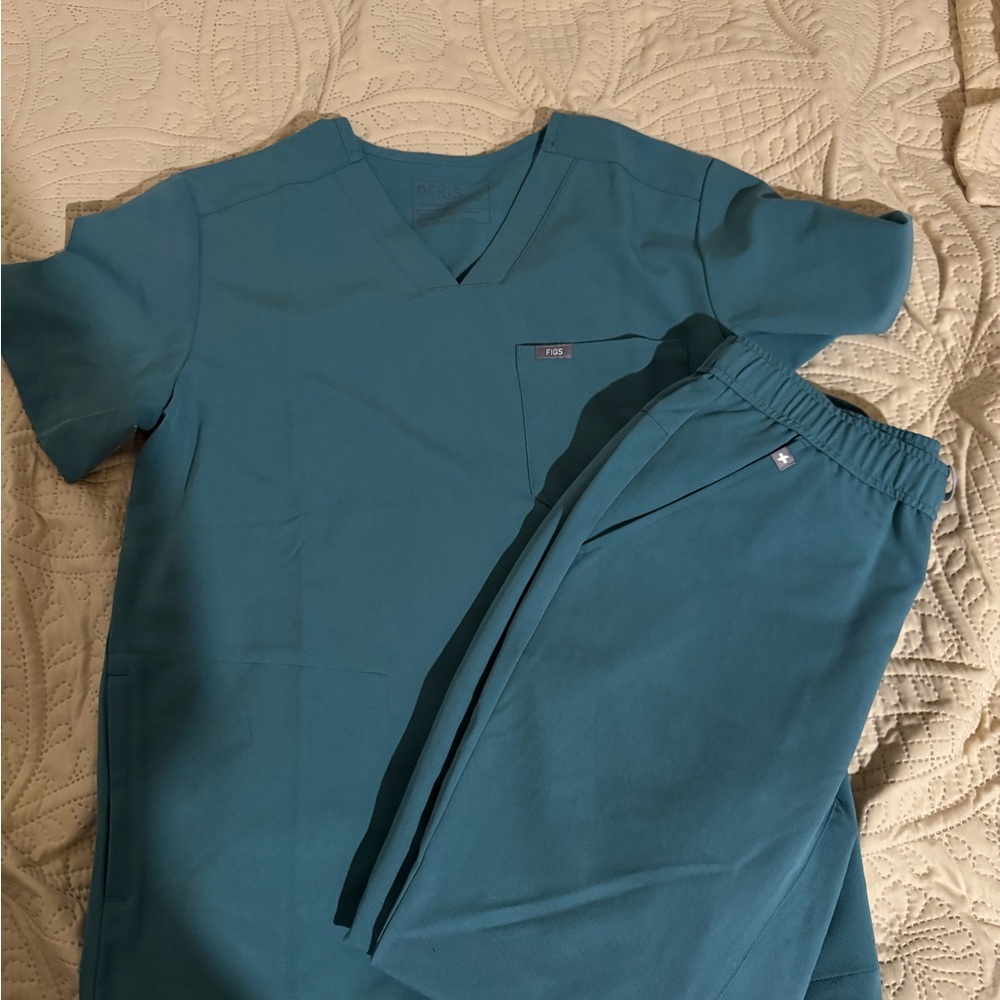 Figs Teal Scrub Set